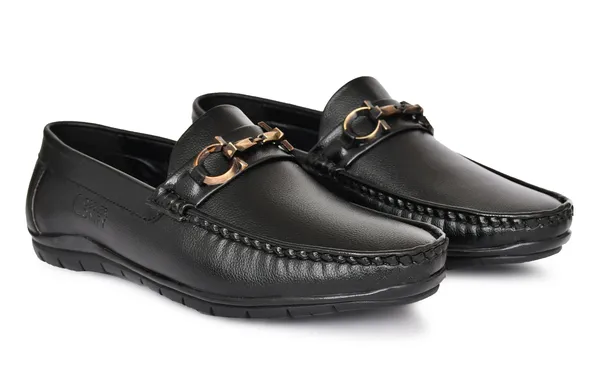 Black_Leather_Buckle_Slip-On_Loafers_For_Men