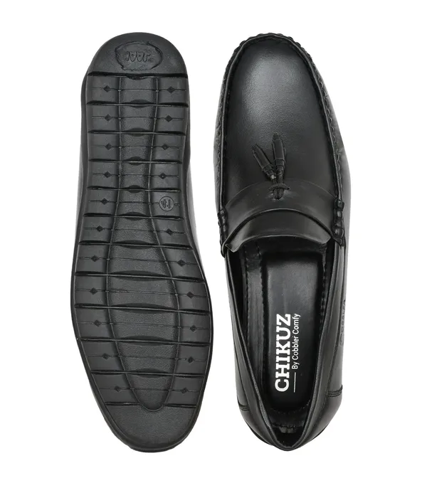 Black_Leather_Tassel_Slip-On_Loafers_For_Men
