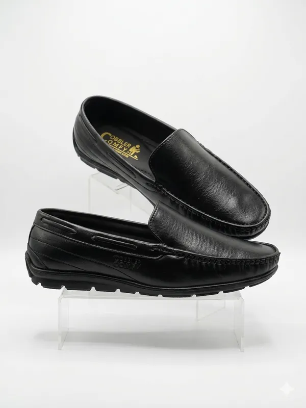 Black_Genuine_Leather_Moc-Toe_Slip-On_Loafers_For_Men