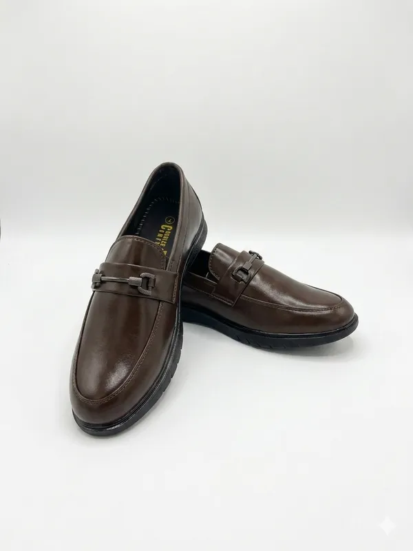 Brown_Leather_Buckle_Slip-On_Loafers_For_Men