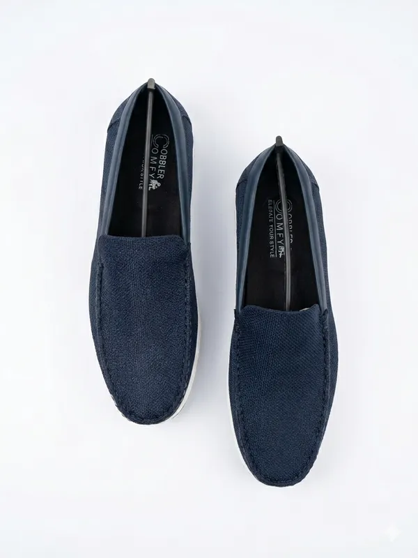 Navy_Blue_Canvas_Slip-On_Loafers_For_Men