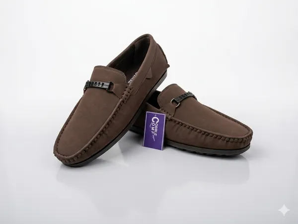 Brown_Leather_Buckle_Slip-On_Casual_Loafers_For_Men