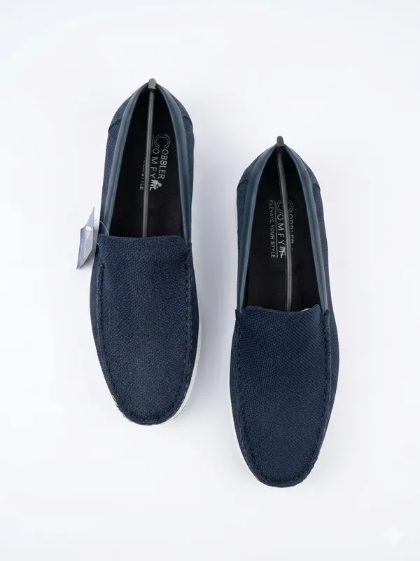 Navy_Blue_Canvas_Slip-On_Loafers_For_Men