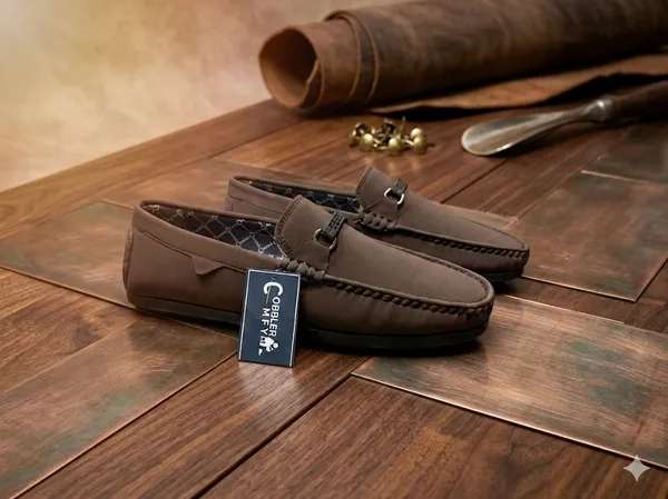 Brown_Leather_Buckle_Slip-On_Casual_Loafers_For_Men