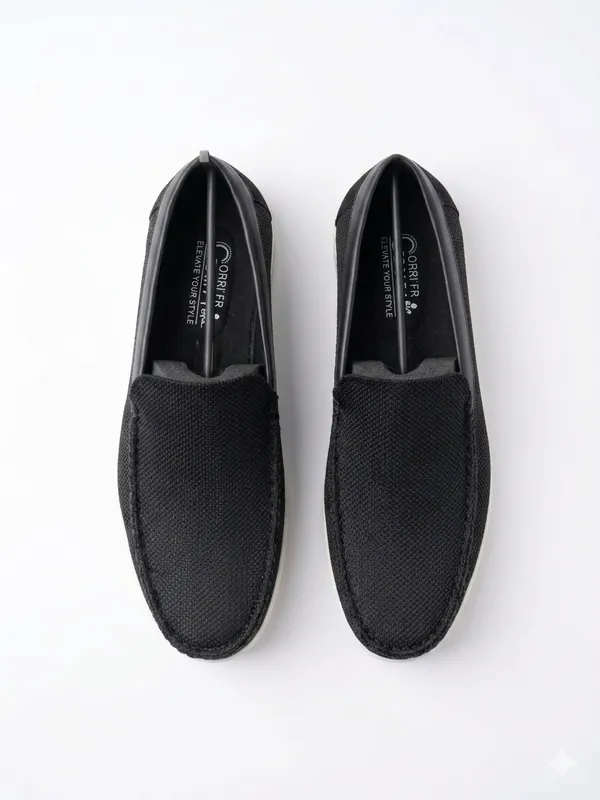 Black_Canvas_Slip-On_Loafers_For_Men