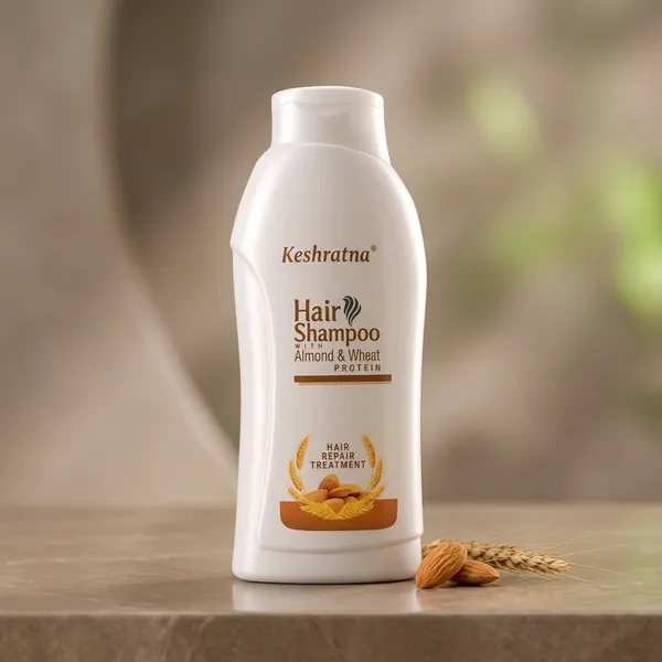 Keshratna_Almond_Wheat_Protein_Hair_Shampoo