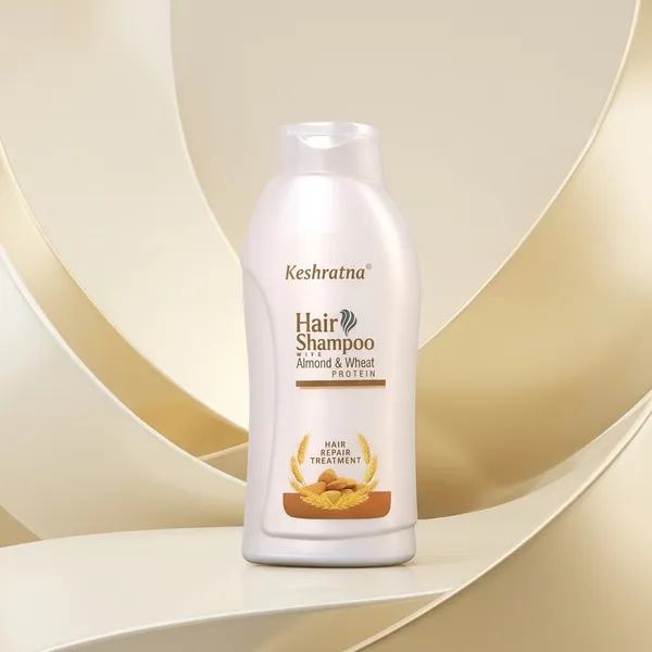 Keshratna_Almond_Wheat_Protein_Hair_Shampoo