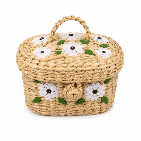 Natural_Seagrass_Floral_Embroidered_Oval_Storage_Basket_With_Lid
