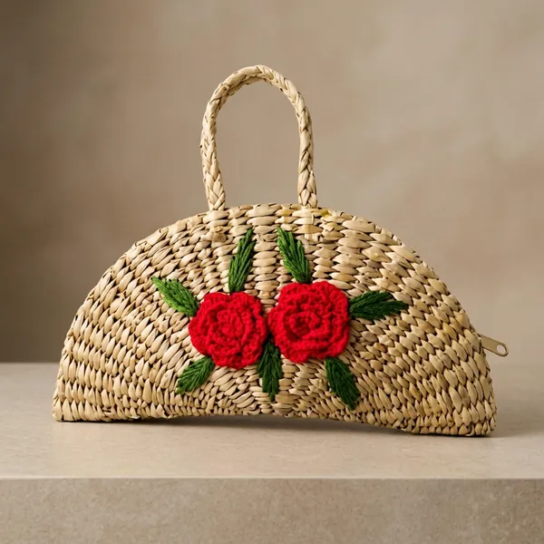 Natural_Straw_Woven_Floral_Embroidered_Semicircle_Clutch