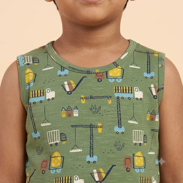 Unisex_Construction_Vehicle_Printed_Cotton_Co_Ord_Set