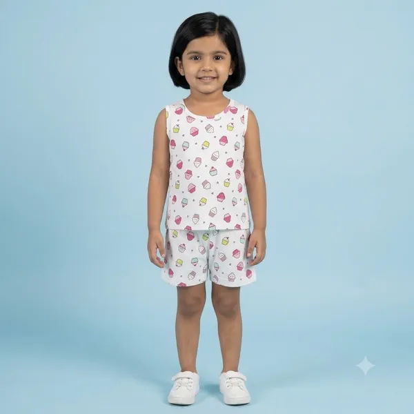 Unisex_Little_Cupcakes_Printed_Rib_Cotton_Co_Ord_Set