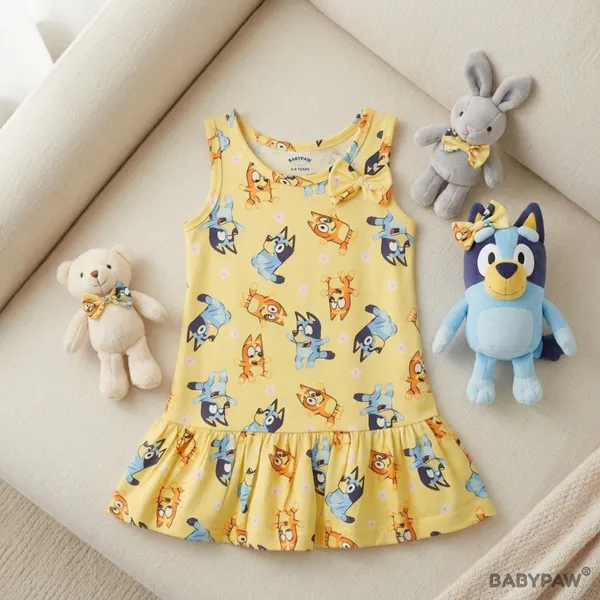 Girls_Sundress_Bundle_Sleeveless_Drop_Waist_Frock_With_Shoulder_Bow_-_Pack_Of_3