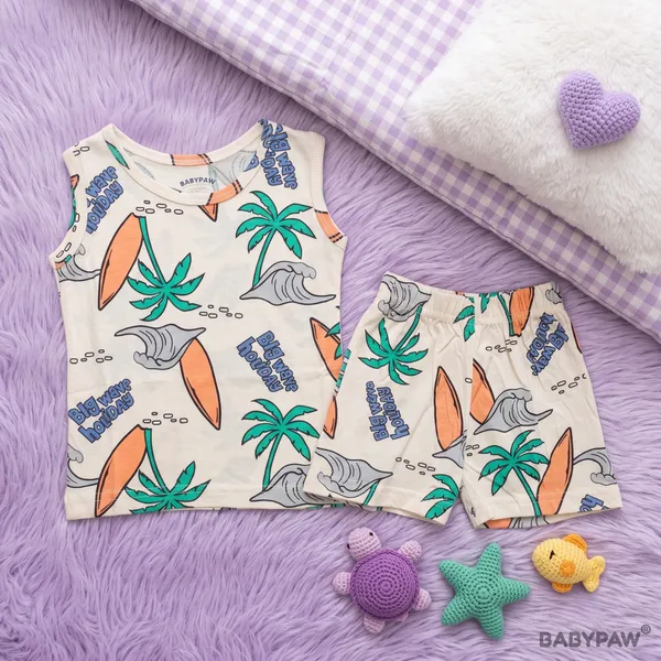 Unisex_Beach_Holiday_Printed_Cotton_Co_Ord_Set
