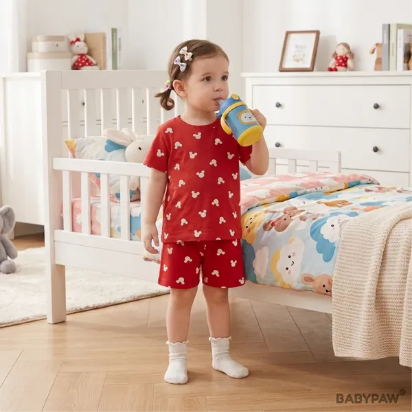 Unisex_Little_Mouse_Cotton_T_Shirt_And_Shorts_Co_Ord_Set