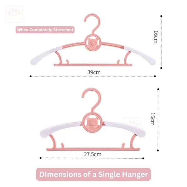 Teddy_Bear_Extendable_Stackable_Anti_Slip_Cute_Clothes_Hangers_For_Kids_{5_Pink_+_5_Yellow_Pack_Of_10}_-_Gift_Box