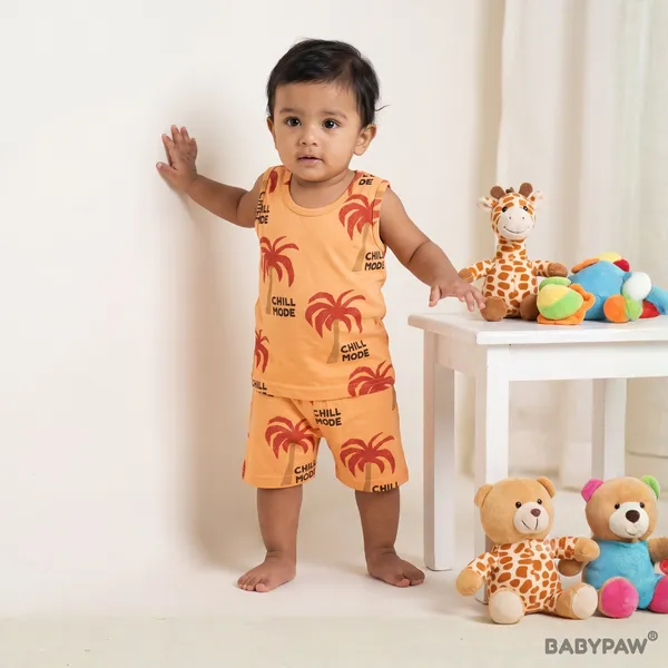 Unisex_Tropical_Chill_Mode_Printed_Cotton_Co_Ord_Set