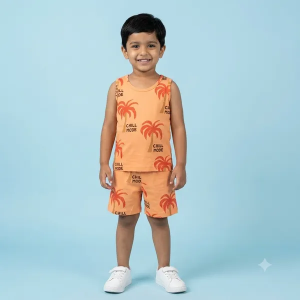 Unisex_Tropical_Chill_Mode_Printed_Cotton_Co_Ord_Set