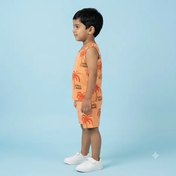 Unisex_Tropical_Chill_Mode_Printed_Cotton_Co_Ord_Set