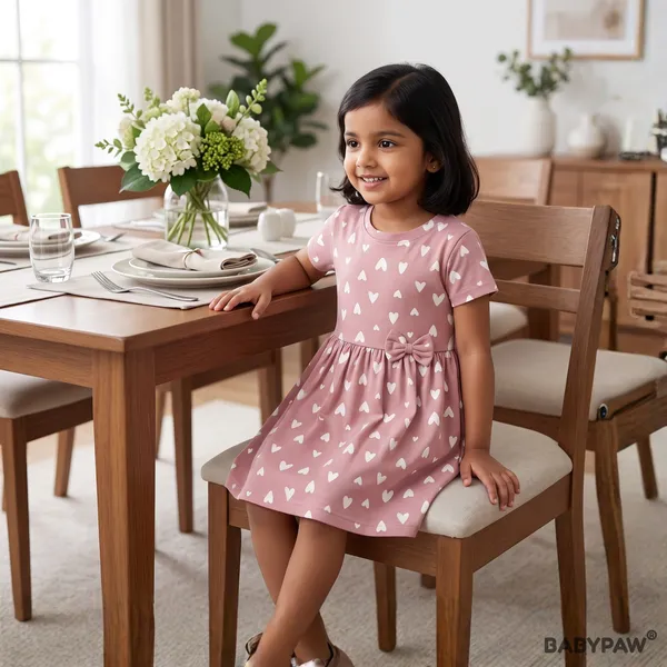 Girls_Born_Wild_Short_Sleeve_Frock_With_Waist_Bow_Combo_Set_-_Pack_Of_3