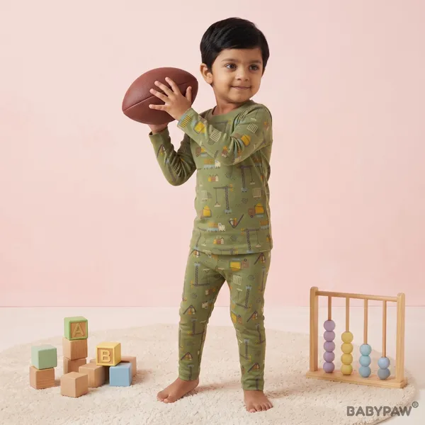 Unisex_Construction_Vehicle_Cartoon_Cotton_Full_Sleeve_T_Shirt_and_Payjamas_Co_Ord_Set