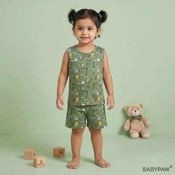 Unisex_Construction_Vehicle_Printed_Cotton_Co_Ord_Set