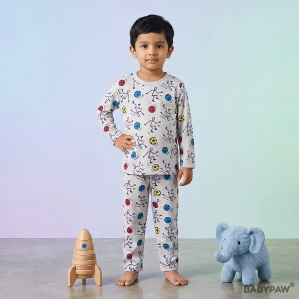 Unisex_Football_Cartoon_Cotton_Full_Sleeve_T_Shirt_and_Payjamas_Co_Ord_Set