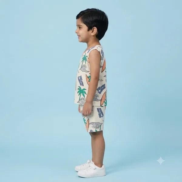 Unisex_Beach_Holiday_Printed_Cotton_Co_Ord_Set