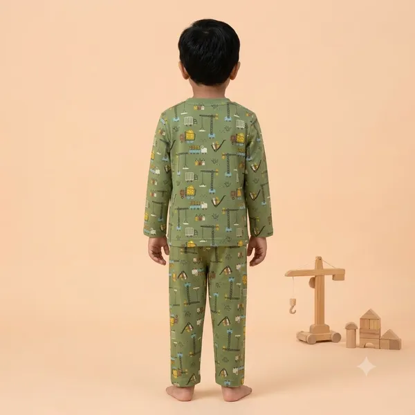 Unisex_Construction_Vehicle_Cartoon_Cotton_Full_Sleeve_T_Shirt_and_Payjamas_Co_Ord_Set