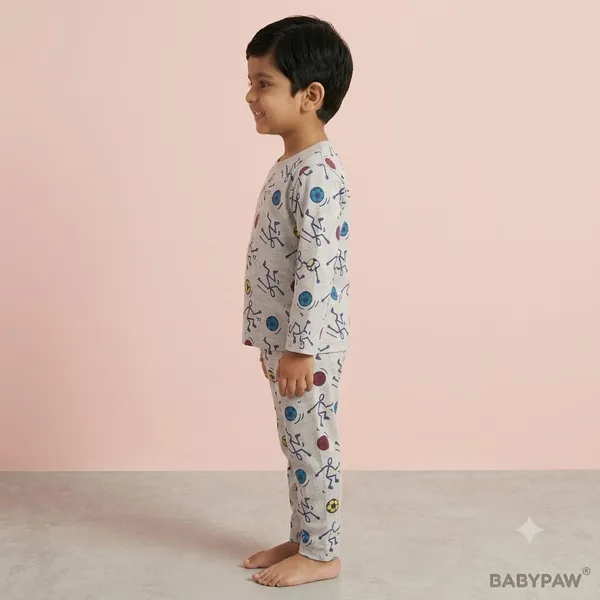Unisex_Football_Cartoon_Cotton_Full_Sleeve_T_Shirt_and_Payjamas_Co_Ord_Set