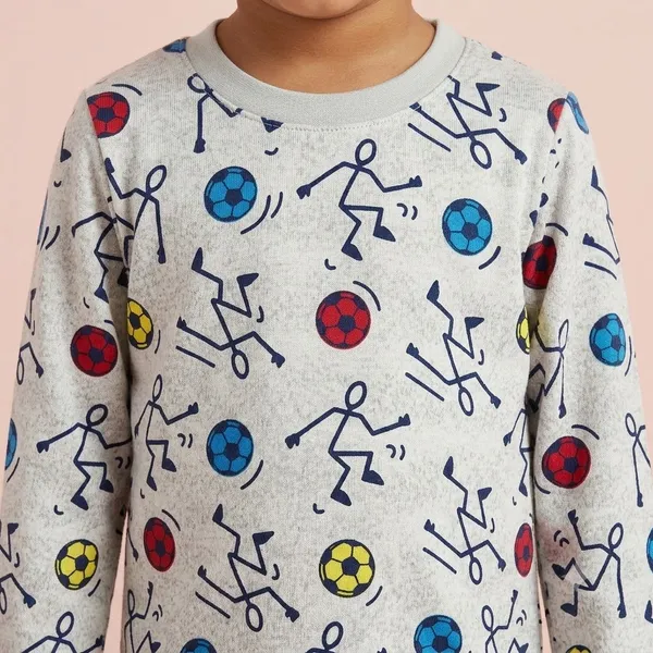 Unisex_Football_Cartoon_Cotton_Full_Sleeve_T_Shirt_and_Payjamas_Co_Ord_Set