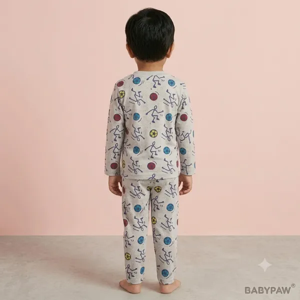 Unisex_Football_Cartoon_Cotton_Full_Sleeve_T_Shirt_and_Payjamas_Co_Ord_Set