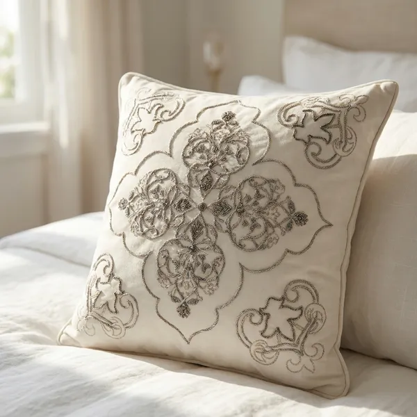 JahangirTaupe_White_Cushion_Cover_Size_18X18_Inches