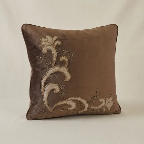 Nishat_Brown_Applique_Cushion_Cover_Size_18x18_Inches