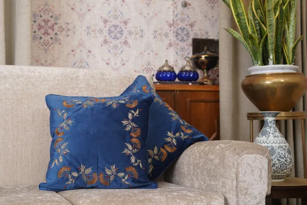 Bahar_Navy_Blue_Cushion_With_Zardozi_On_Feather_Touch_Velvet_Size_18X18_Inches