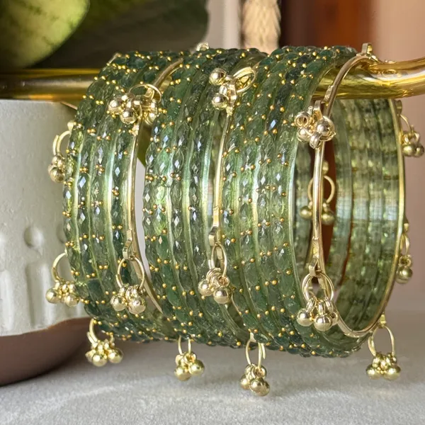 Teal_Blue_Brass_Kashmiri_Glass_Festive_Bangle_For_Women