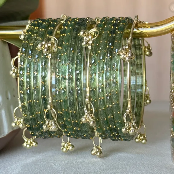 Teal_Blue_Brass_Kashmiri_Glass_Festive_Bangle_For_Women