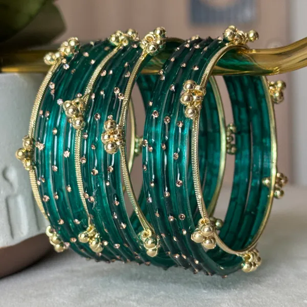 Green_Brass_Glass_Kashmiri_Festive_Bangle_For_Women