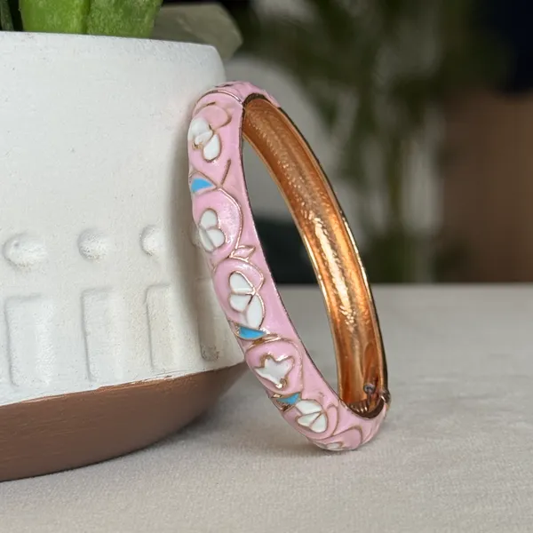 Pink_Brass_Openable_Enamel_Bangle_For_Women