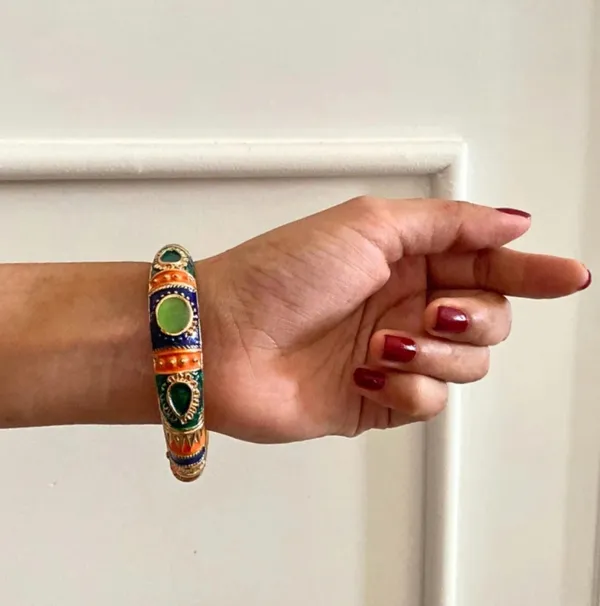 Multicolor_Brass_Enamel_Openable_Bangle_For_Women