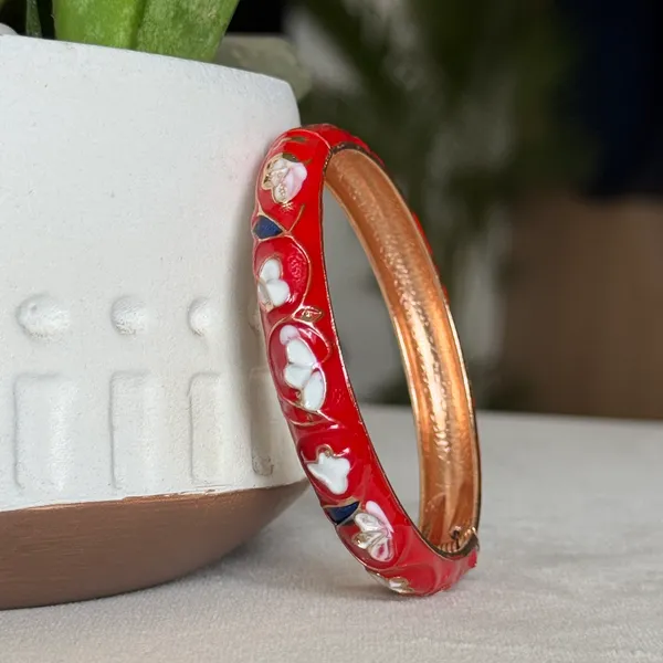 Red_Brass_Enamel_Openable_Bangle_For_Women