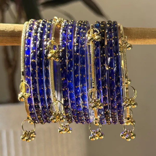 Navy_Blue_Brass_Glass_Kashmiri_Festive_Bangle_For_Women