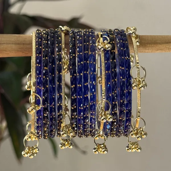 Navy_Blue_Brass_Glass_Kashmiri_Festive_Bangle_For_Women