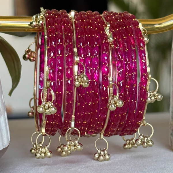 Light_Pink_Brass_Kashmiri_Glass_Festive_Bangle_For_Women