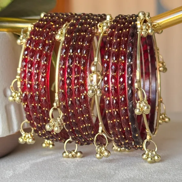 Red_Brass_Kashmiri_Glass_Bangle_For_Women
