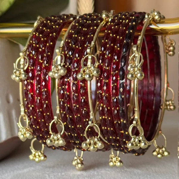 Red_Brass_Kashmiri_Glass_Bangle_For_Women