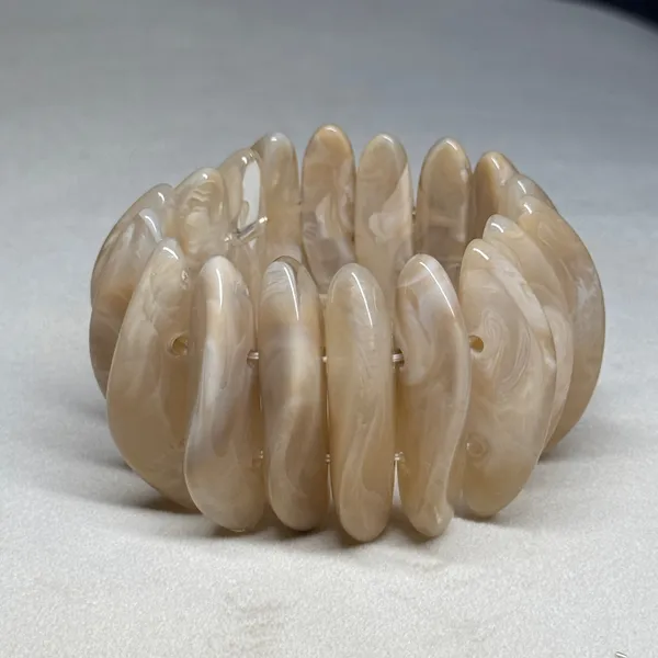 Light_Brown_Resin_Elastic_Bangle_For_Women