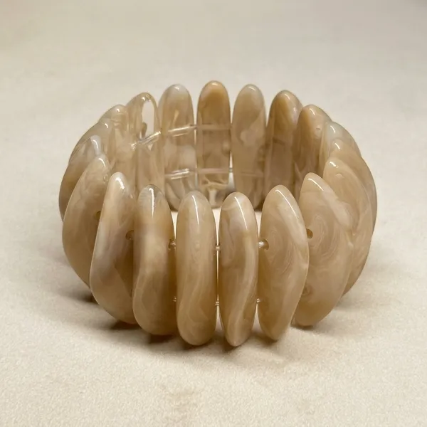Light_Brown_Resin_Elastic_Bangle_For_Women