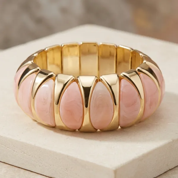 Multicolor_Brass_Resin_Elastic_Bangle_For_Women