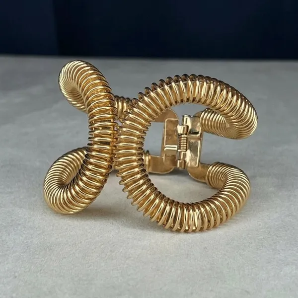 Gold_Brass_Snake_Motif_Openable_Cuff_Bangle_For_Women