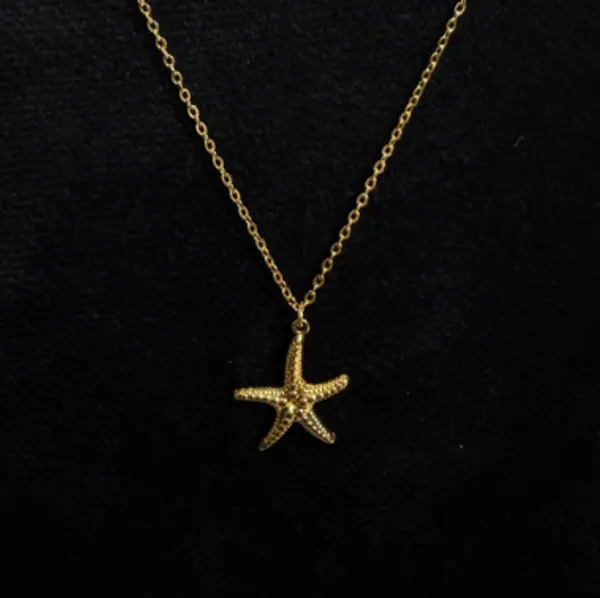 Gold_Brass_Starfish_Anti-Tarnish_Necklace_For_Women